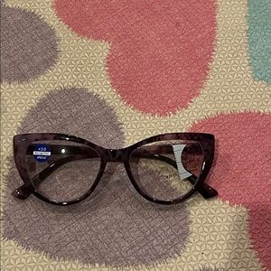 Cat-Eye Glasses +3.0 Blue light filter NEW